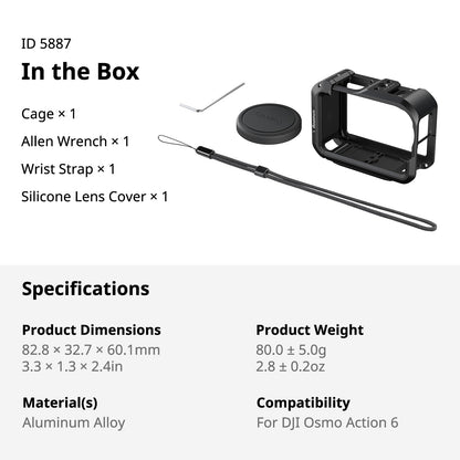 SMALLRIG Cage für DJI Osmo Action 6 Aluminium Advanced Edition 5887