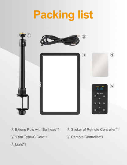 ULANZI K20 Key Light LED Videoleuchte mit Fernbedienung, dimmbar
