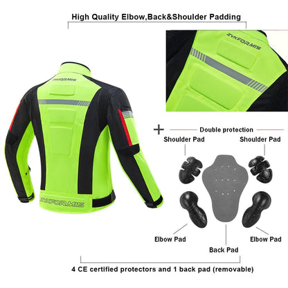 Zyxformis Motorradjacke Herren Tourenjacke – Wasserdicht, Protektoren