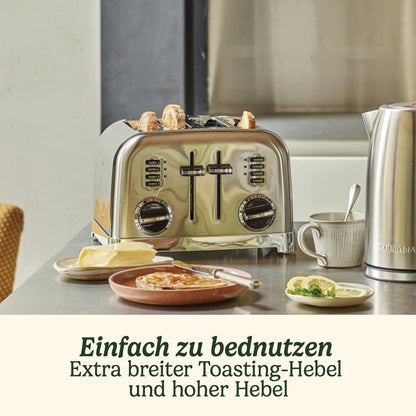 Cuisinart 4-Scheiben-Toaster mit breiten Schlitzen – Perle