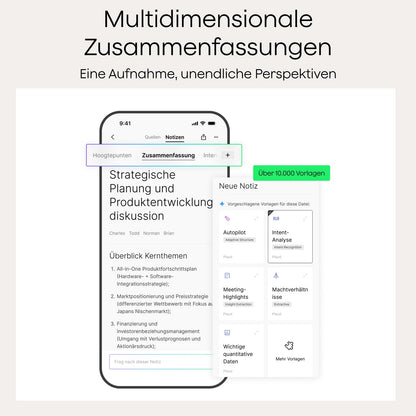 Plaud Note Pro KI-Diktiergerät mit Transkription und 50 h Aufnahme