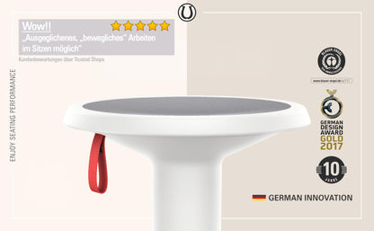 Interstuhl UPis1 Bürohocker – Grauweiss UP Designhocker