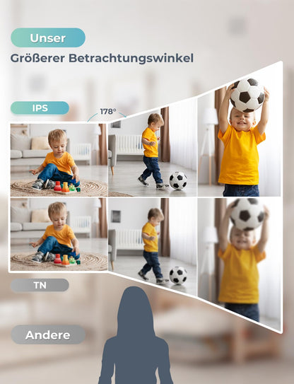 GHB Babyphone mit Kamera 5 Zoll HD IPS-Display Modell 2023