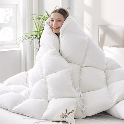 Homyrium Daunendecke Bettdecke - 135x200 cm Ganzjahres 1100gr