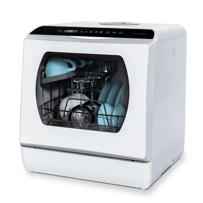 Hermitlux Mini Tischgeschirrspüler - Weiss, 4 Bestecksätze. Kompakter, weißer Tischgeschirrspüler. Reinigt 4 Bestecksätze für kleine Haushalte.