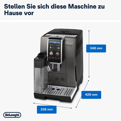 De'Longhi Dinamica Plus ECAM380.95.TB Kaffeevollautomat - Titan/Schwarz