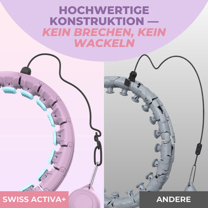Swiss Activa+ S2 Smart Hula Hoop XXL mit Gewichtskugel bis 165 cm