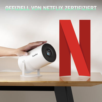 Mini Beamer 1080P Projektor - Netflix-zertifiziert, Autofokus