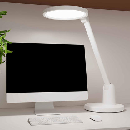 TechLite LED Dimmbar Schreibtischlampe – Ultra Hell. Schlanke Bauweise, flexibler Kopf. Beleuchtet den Arbeitsbereich gezielt.