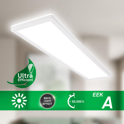 BRILONER LED Deckenleuchte Panel flach – 98cm Weiss
