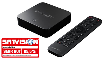 waipu.tv Box 4K Streaming Receiver – beleuchtete Fernbedienung