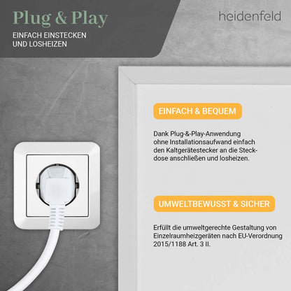 Heidenfeld HF-HP106-3 Infrarot Heizkörper - 1000 Watt