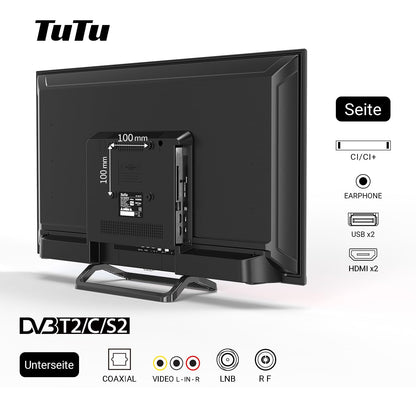 TuTu TUB32HN1NC LED Fernseher - 32 Zoll HD-Ready Triple Tuner