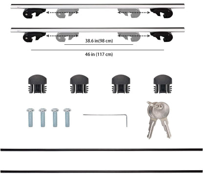 Amazon Basics Dachträger Querträger 132cm - bis 117cm Spannweite