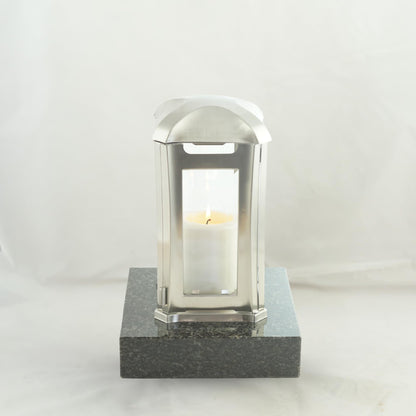 designgrab Grablampe Venezia - Edelstahl mit Granitsockel Nero Impala
