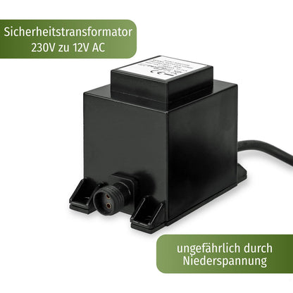 CLGarden Springbrunnenpumpe Set SP3-S mit 3 LED-Ringen, 12V, 1300 l/h