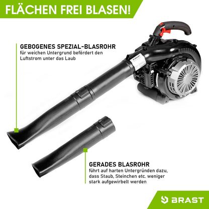 BRAST Laubsauger Laubbläser Benzin – 4in1 Funktion 1,0kW