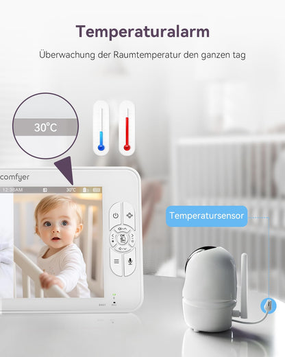Comfyer BM01 Babyphone mit 2 Kameras und 7-Zoll-HD-Display, ohne WLAN