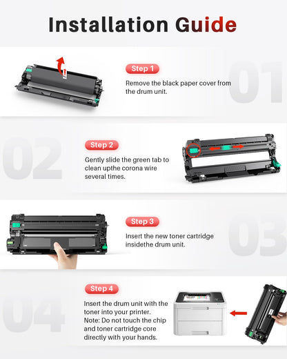 Halloya DR-243CL DR243 Trommeleinheit für Brother – 4er-Pack