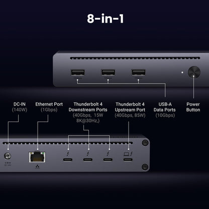 UGREEN Revodok Max 208 Thunderbolt 4 Dock - 40Gbps, 85W