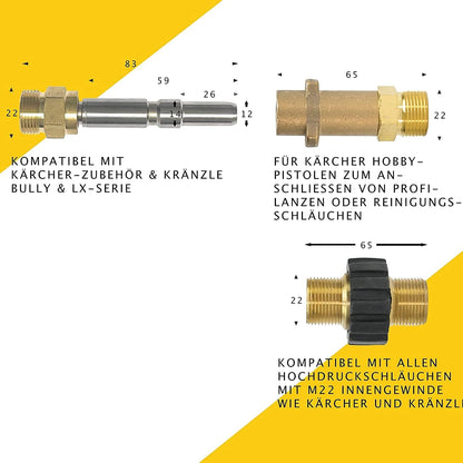 PROFESSIONAL Rohrreinigungsschlauch Set 6-tlg. 70m für Kärcher