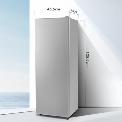 CURECURE Kühlschrank mit Mikro-Gefrierfach 138L - Silber