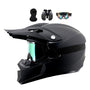 MoHelmHui Motocross Helm Fullface Set mit Brille und Handschuhen in Schwarz