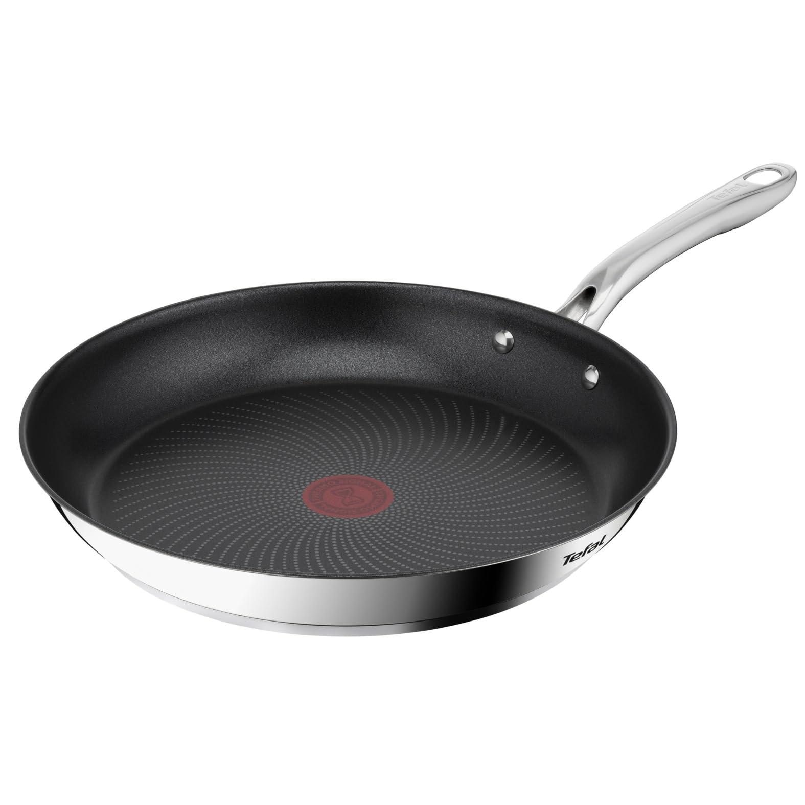 Tefal Infinite Bratpfanne 30 cm, Edelstahl, Induktion, H81507 – Pfanne aus Edelstahl mit genietetem Griff