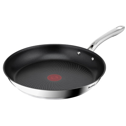 Tefal Infinite Bratpfanne 30 cm, Edelstahl, Induktion, H81507 – Pfanne aus Edelstahl mit genietetem Griff