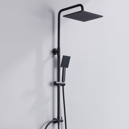 Auralum Regendusche Duschsystem 25x25cm - Schwarz, ohne Armatur