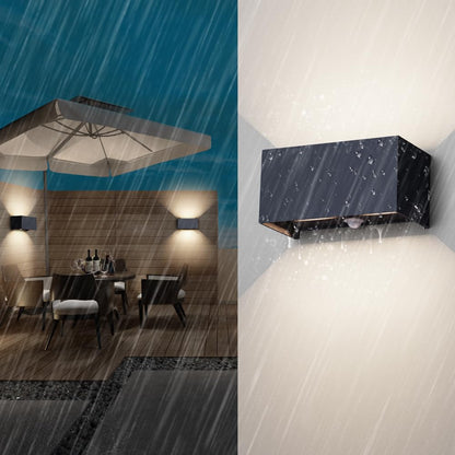 Klighten Aussenwandleuchte mit Bewegungsmelder 2er-Set Anthrazit