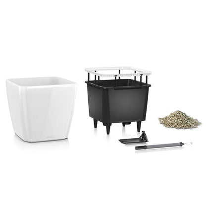 LECHUZA QUADRO Premium LS 43 Pflanzgefäss - taupe hochglanz