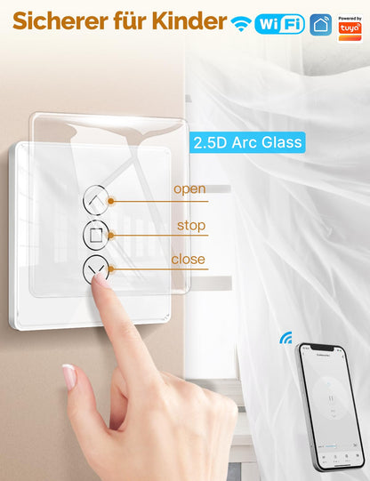 MOES 2.5D Rolladenschalter Smart WLAN Unterputz - 4er-Pack