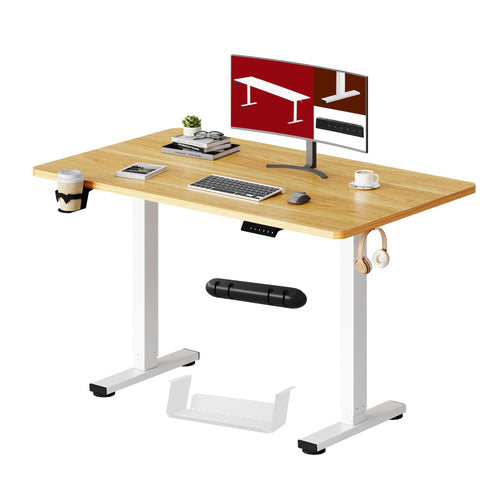 SANODESK 110x54 Höhenverstellbarer Schreibtisch - Ahorn