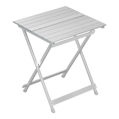 WOLTU Campingtisch klappbar, Aluminium Gartentisch, silber, mit X-Gestell und glatter Tischplatte