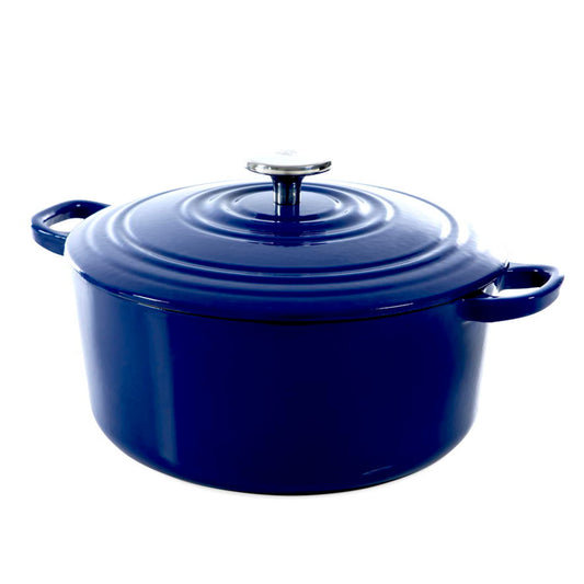 BK Cookware Bourgogne Schmortopf Gusseisen Bräter - 28cm Königsblau. Ideal zum langsamen Schmoren und Braten von Speisen.