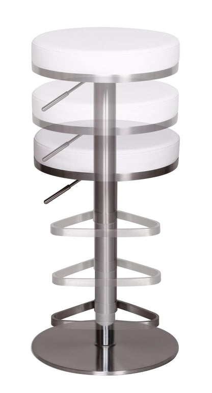 FineBuy Barhocker Edelstahl, höhenverstellbar 57-82 cm, drehbar