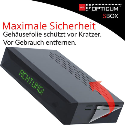 RED OPTICUM S-Box PVR HD Sat-Receiver mit Aufnahmefunktion