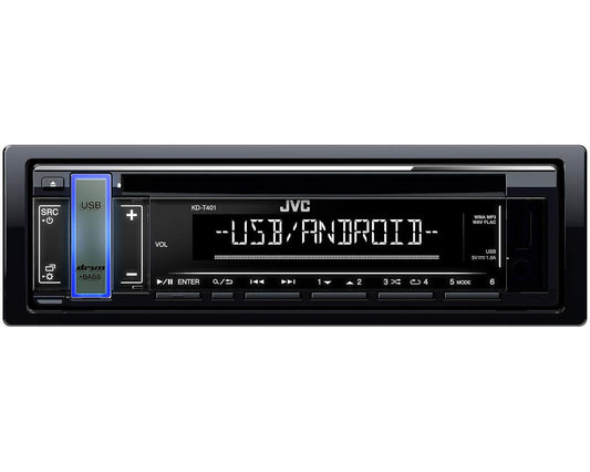 JVC KD-T401 CD Tuner – Für Auto mit Aux & USB Anschluss