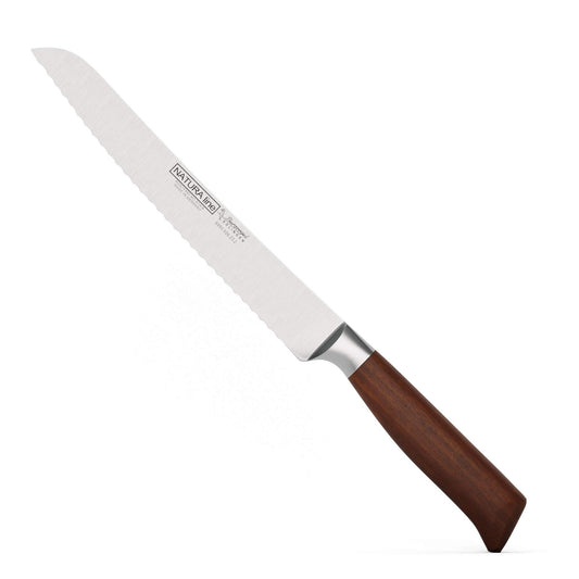Burgvogel Natura Line Brotmesser – 23 cm Holzgriff Wellenschliff