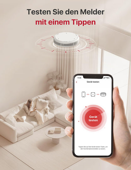 X-Sense XP0A-MR Rauch- und CO-Melder mit Sprachalarm, 30 mm