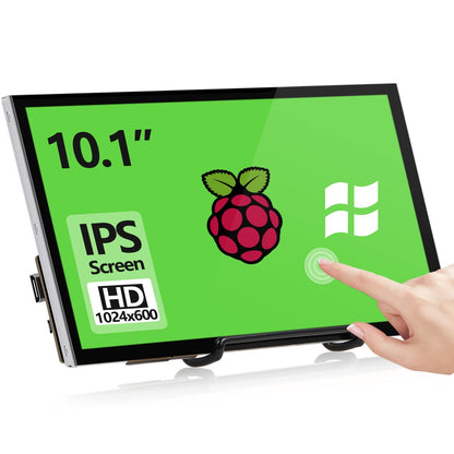 HAMTYSAN Raspberry Pi Touchscreen Monitor 10.1 Zoll 1024x600 IPS. Rechteckiger IPS-Monitor für interaktive Raspberry Pi-Projekte.