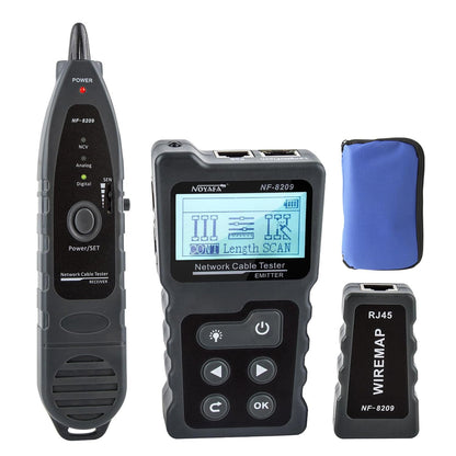 NOYAFA NF-8209 Netzwerkkabeltester mit PoE und Leitungssucher, LCD-Bildschirm