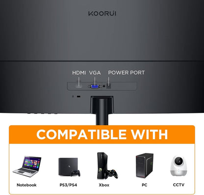 KOORUI 23.6 Zoll FHD Curved Gaming Monitor 100Hz - Schwarz