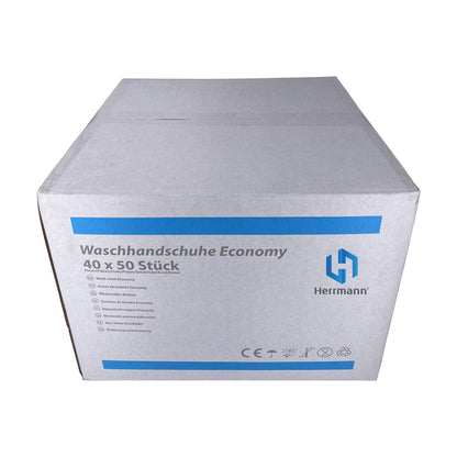 Economy Einmalwaschlappen Soft Vliesstoff – Weiss, 2000 Stk.