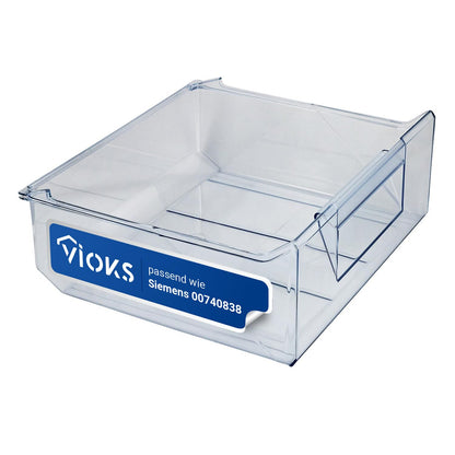 VIOKS Gefrierschrank Schublade Ersatz – AEG/Zanussi 395x160x360mm. Transparente Schublade für Gefriergut.