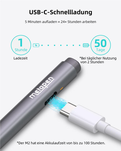 Metapen M2 Surface Stift mit 4096 Druckstufen und USB-C-Aufladung