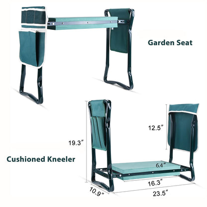 Ohuhu Kniebank Garten 2-in-1, klappbarer Gartenhocker bis 150 kg