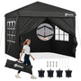 Sekey Premium Pop Up Pavillon 3x3 m mit Seitenwänden – Schwarz