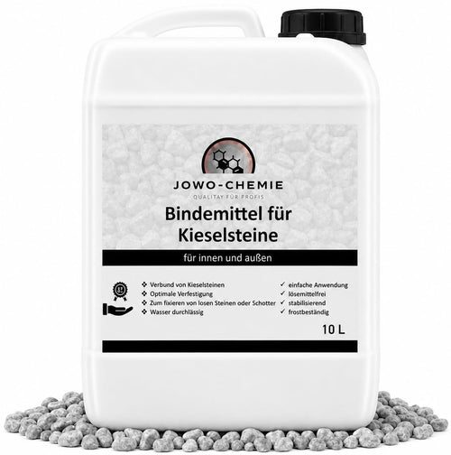 JOWO-CHEMIE Kiesbinder 10 L – Kiesverfestiger für Kies und Schotter, flüssiges Bindemittel